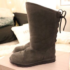 BearPaw Phylly Charcoal Boots Size 9